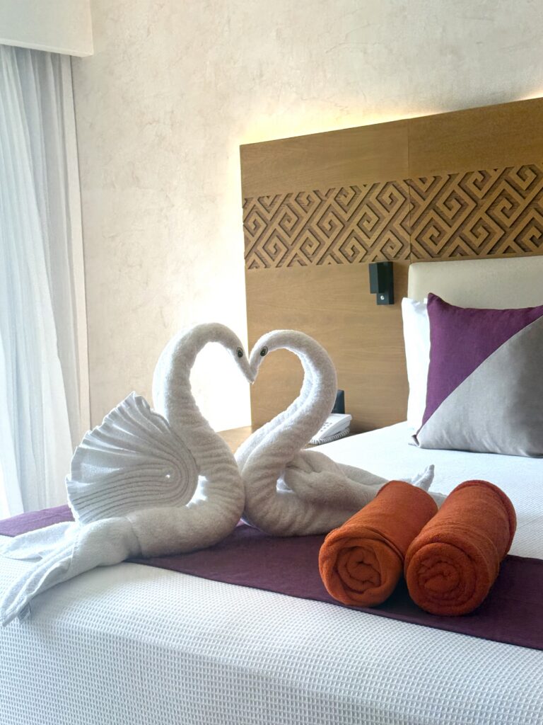 Towel Swans at Viva Azteca in Playa Del Carmen, Mexico